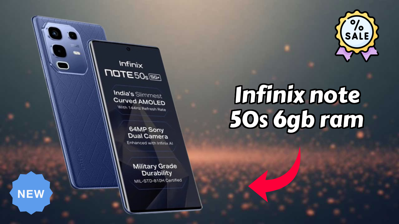 Infinix Note 50s 6GB RAM Display Quality: 6.78 Inches (17.22 Cm) Screen