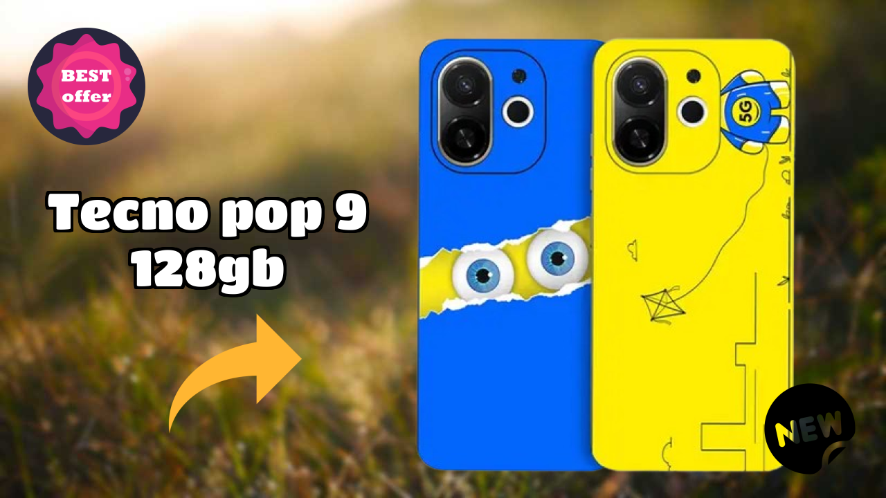 Tecno Pop 9 128GB Display Size: 6.67 Inches (16.94 Cm) Screen Quality